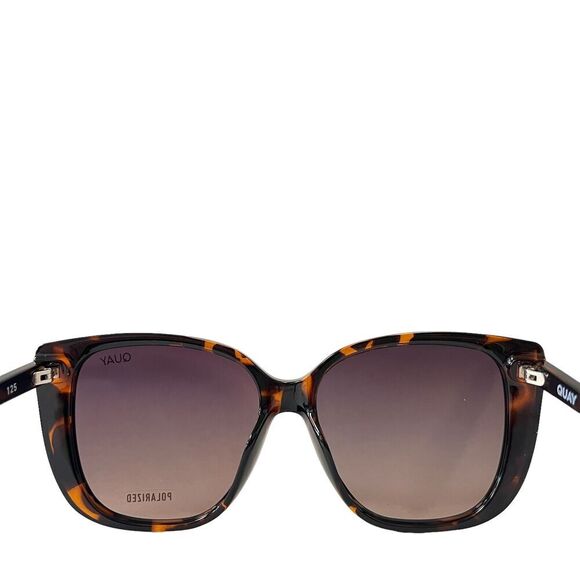 Quay Australia Ever After Medium Sunglasses Tortoise Smoke Taupe Polarized